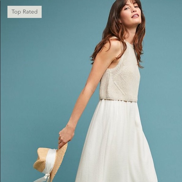 anthropologie layered sweater maxi dress